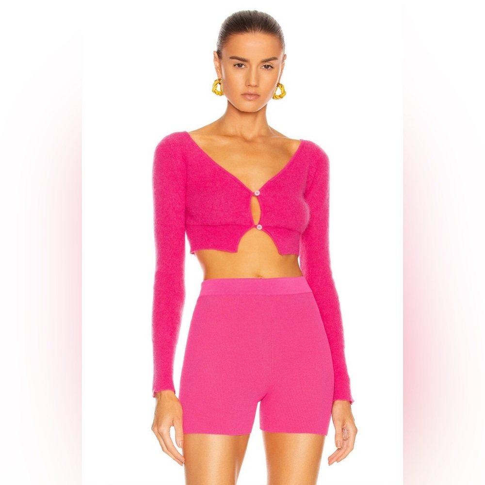 JACQUEMUS Pink 'Le Cardigan Alzou' Cardigan Size 44 NWT! $350